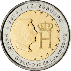 2 Euro Gedenkm&uuml;nze Luxemburg 2004 bfr. - Monogramm