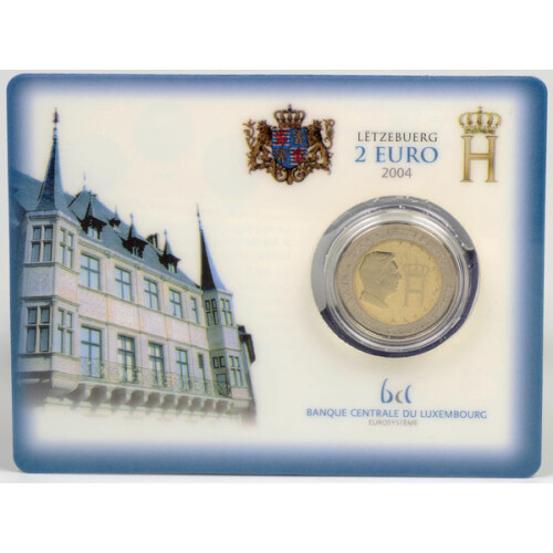 2 Euro Gedenkmünze Luxemburg 2004 st - Monogramm - in CoinCard