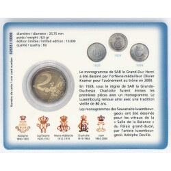 2 Euro Gedenkmünze Luxemburg 2004 st - Monogramm -...