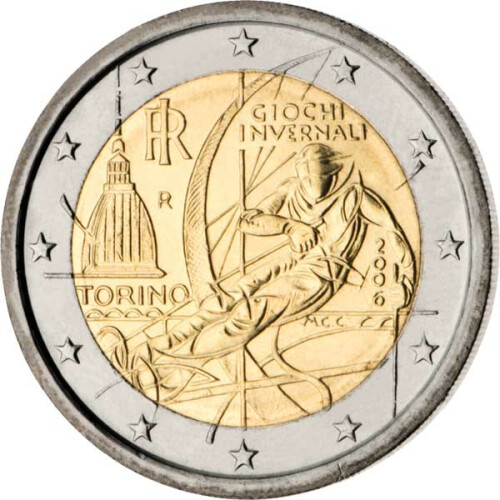 2 Euro Gedenkmünze Italien 2006 bfr. - Olympia Turin