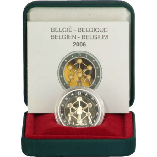 2 Euro Gedenkmünze Belgien 2006 PP - Atomium - im Etui