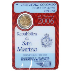 2 Euro Gedenkmünze San Marino 2006 st - Kolumbus - im Blister