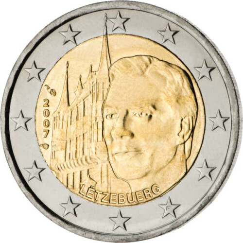 2 Euro Gedenkmünze Luxemburg 2007 bfr. - Palast
