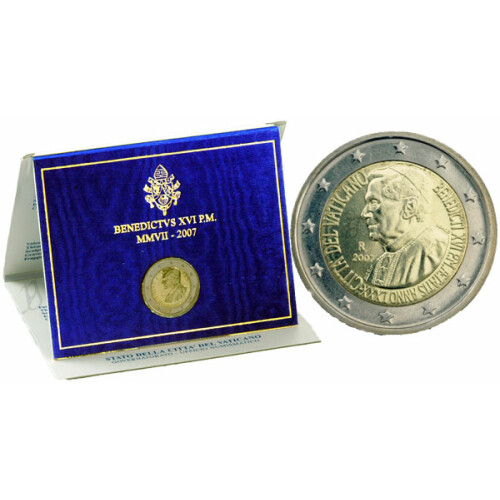 2 Euro Gedenkmünze Vatikan 2007 st - Papst Benedikt XVI. - im Folder