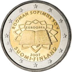 2 Euro Gedenkm&uuml;nze Finnland 2007 bfr. -...