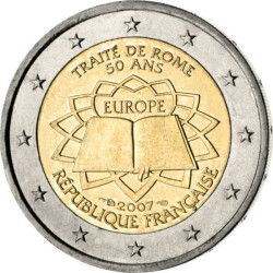 2 Euro Gedenkm&uuml;nze Frankreich 2007 bfr. -...