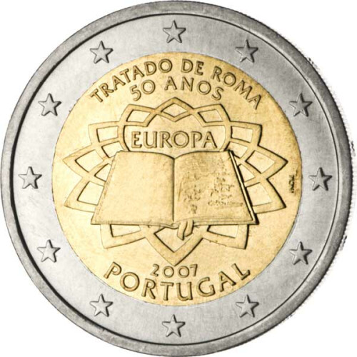 2 Euro Gedenkmünze Portugal 2007 bfr. - Römische Verträge