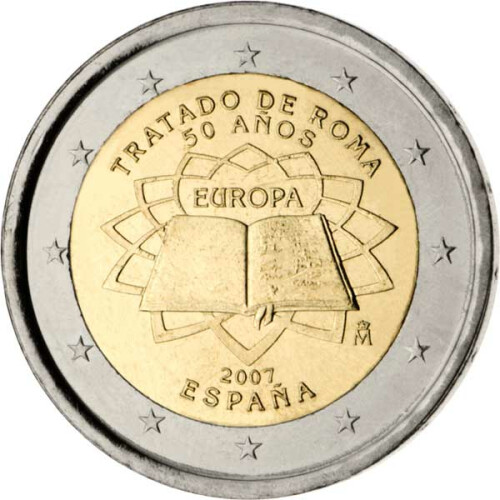 2 Euro Gedenkmünze Spanien 2007 bfr. - Römische Verträge