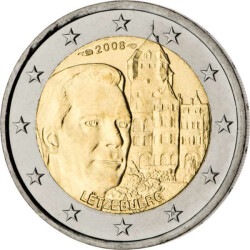 2 Euro Gedenkm&uuml;nze Luxemburg 2008 bfr. - Chateau...