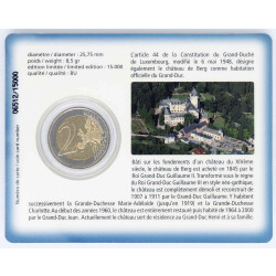 2 Euro Gedenkmünze Luxemburg 2008 st - Chateau de...