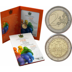 2 Euro Gedenkm&uuml;nze San Marino 2008 st - Dialog -...