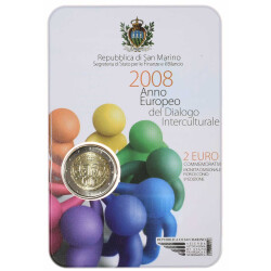 2 Euro Gedenkmünze San Marino 2008 st - Dialog - im Blister