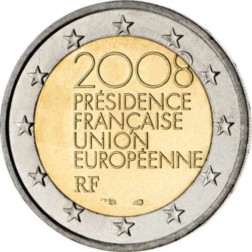 2 Euro Gedenkmünze Frankreich 2008 bfr. - Präsidentschaft