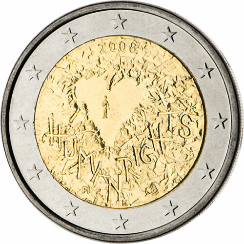 2 Euro Gedenkmünze Finnland 2008 bfr. - Menschenrechte