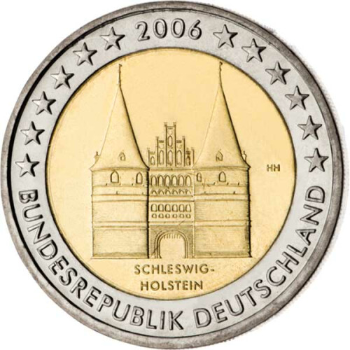 2 Euro Gedenkmünze Deutschland 2006 bfr. - Holstentor (A)