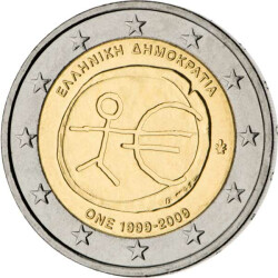 2 Euro Gedenkmünze Griechenland 2009 bfr. - 10 Jahre...