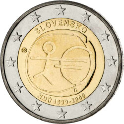 2 Euro Gedenkm&uuml;nze Slowakei 2009 bfr. - 10 Jahre...