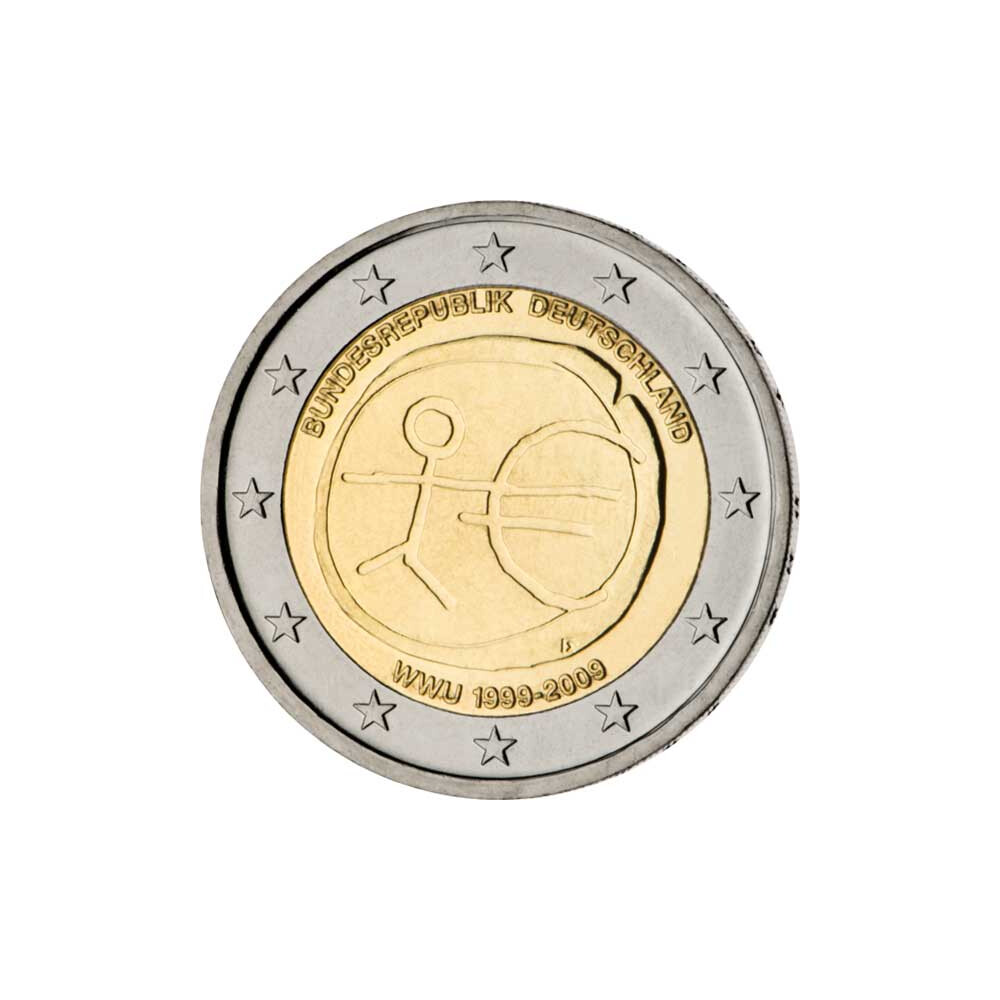 2 Euro Münze Bundesrepublik Deutschland Wwu 1999 Bis 2009 Wert 2 Euro Gedenkmünze Deutschland 2009 bfr. - 10 Jahre WWU (F)