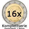 16 x 2 Euro Gedenkmünzen 2009 10 Jahre Euro