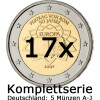 Alle 17  komplett: 2 Euro Gedenkmünzen 2007 - Römische Verträge