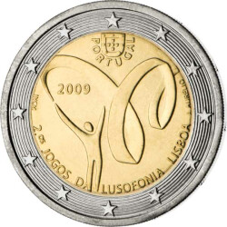 2 Euro Gedenkmünze Portugal 2009 bfr. - Lusophonie