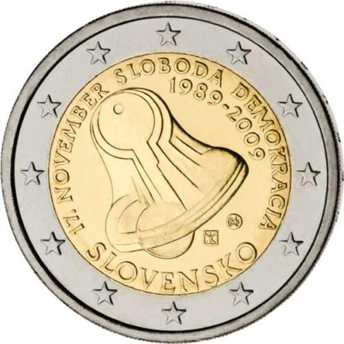 2 Euro Gedenkmünze Slowakei 2009 bfr. - 20. Jahrestag des 17. November 1989