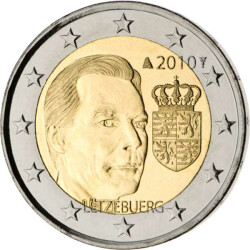 2 Euro Gedenkm&uuml;nze Luxemburg 2010 bfr. - Wappen