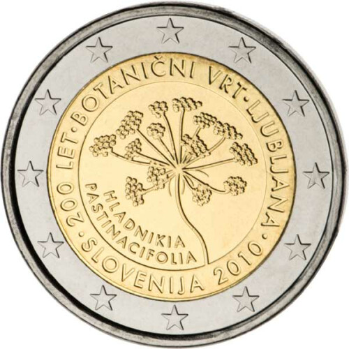 2 Euro Gedenkmünze Slowenien 2010 bfr. - Botanik