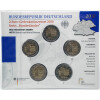 5 x 2 Euro Gedenkmünzen Deutschland 2010 st - Rathaus mit Roland - im Blister