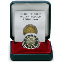 2 Euro Gedenkmünze Belgien 2009 PP - 10 Jahre WWU -...