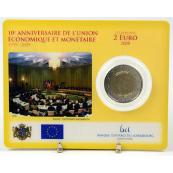 2 Euro Gedenkm&uuml;nze Luxemburg 2009 st - 10 Jahre...