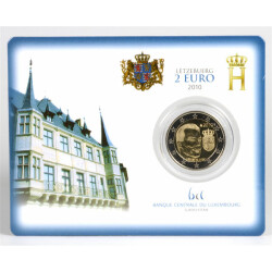 2 Euro Gedenkm&uuml;nze Luxemburg 2010 st - Wappen -...