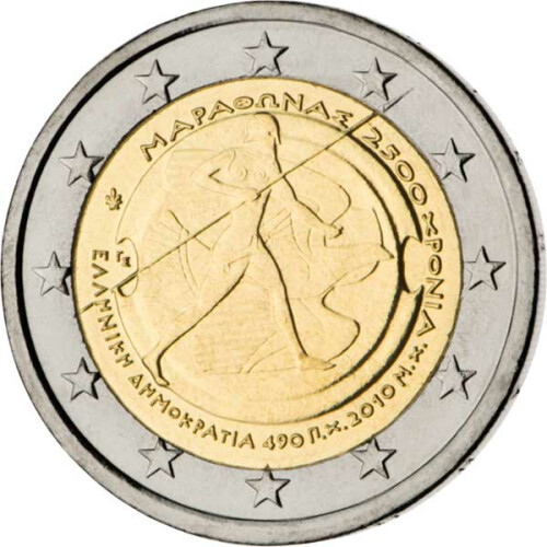 2 Euro Gedenkmünze Griechenland 2010 bfr. - Marathon