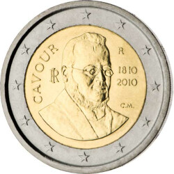 2 Euro Gedenkm&uuml;nze Italien 2010 bfr. - Cavour