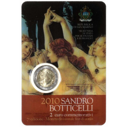 2 Euro Gedenkmünze San Marino 2010 st - Botticelli - im Blister