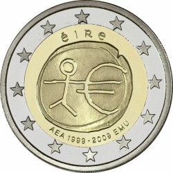 2 Euro Gedenkmünze Irland 2009 PP -10 Jahre WWU