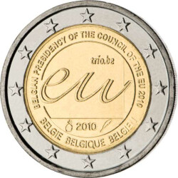2 Euro Gedenkmünze Belgien 2010 bfr. -...