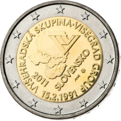 2 Euro Gedenkmünze Slowakei 2011 bfr. - Visegrad-Gruppe