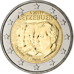 2 Euro Gedenkmünze Luxemburg 2011 bfr. - Jean