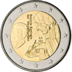 2 Euro Gedenkm&uuml;nze Niederlande 2011 bfr. -...