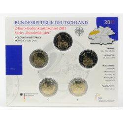 5 x 2 Euro Gedenkmünze Deutschland 2011 st -...
