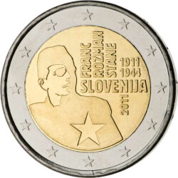 2 Euro Gedenkm&uuml;nze Slowenien 2011 bfr. - Rozman