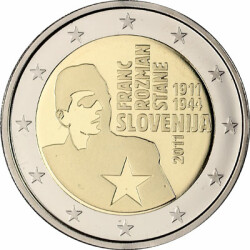 2 Euro Gedenkm&uuml;nze Slowenien 2011 PP - Rozman