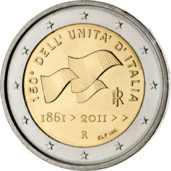 2 Euro Gedenkmünze Italien 2011 bfr. - 150 Jahre...