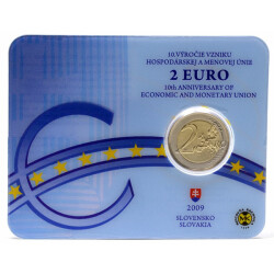 2 Euro Gedenkmünze Slowakei 2009 st - 10 Jahre WWU -...