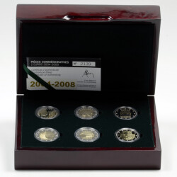 2 Euro Gedenkmünzenset Luxemburg 2004 - 2008 PP