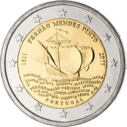 2 Euro Gedenkmünze Portugal 2011 bfr. - Fernão Mendes Pinto