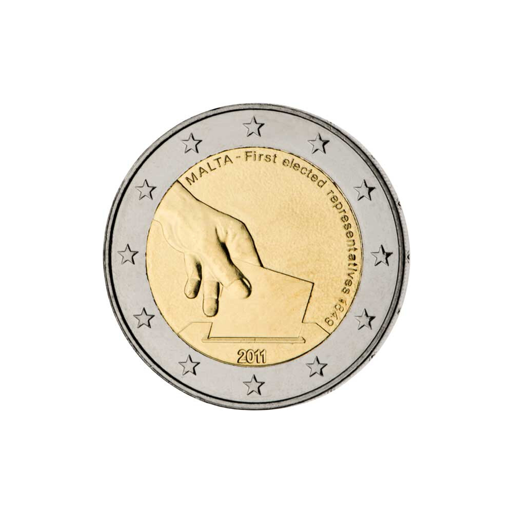 2 Euro Gedenkmünze Malta 2011 bfr. - Erste Wahl 1849, 18,95