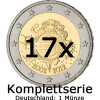 17 x 2 Euro Gedenkmünze 2012 - 10 Jahre Bargeld bankfrisch