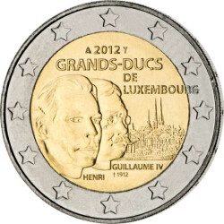 2 Euro Gedenkm&uuml;nze Luxemburg 2012 bfr. -...